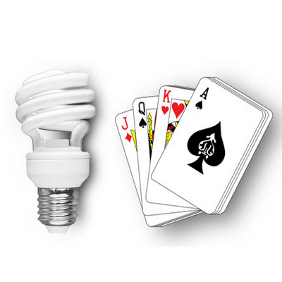 CFL LIGHT PLAYING CARDS DEVICE